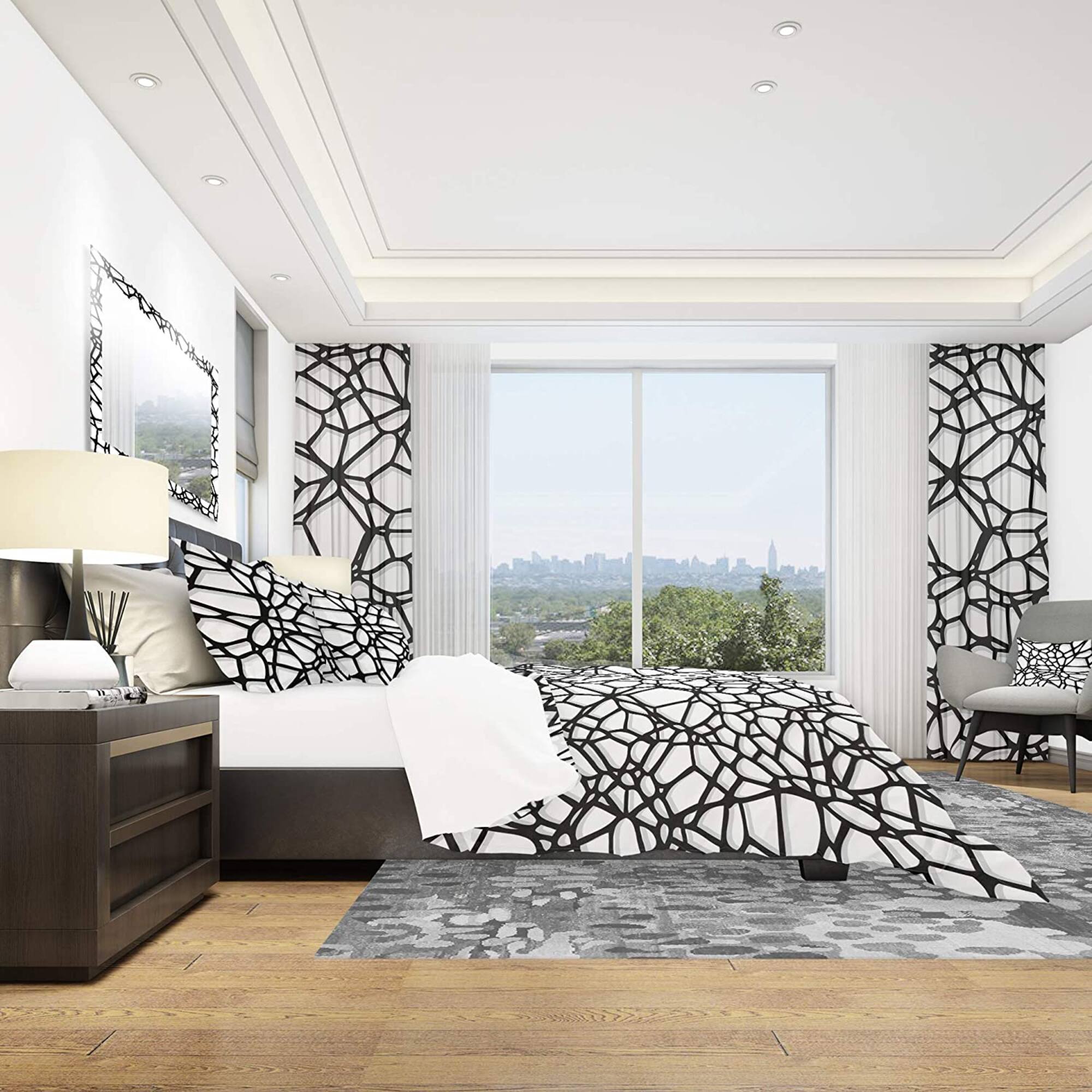 Designart 'Abstract Mosaic Pattern' Modern & Contemporary Bedding Set
